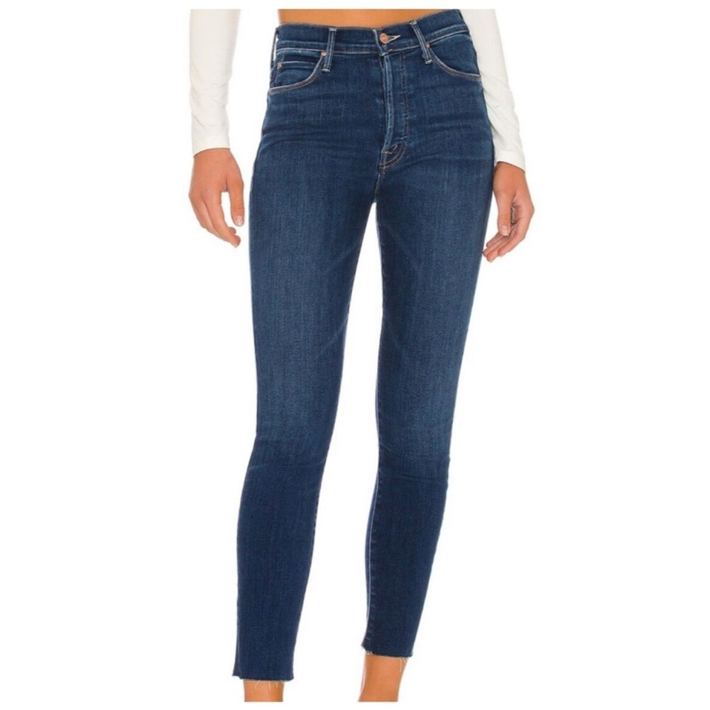 Mother the Stunner Ankle Fray Sweet Lime EUC $248 Size 27